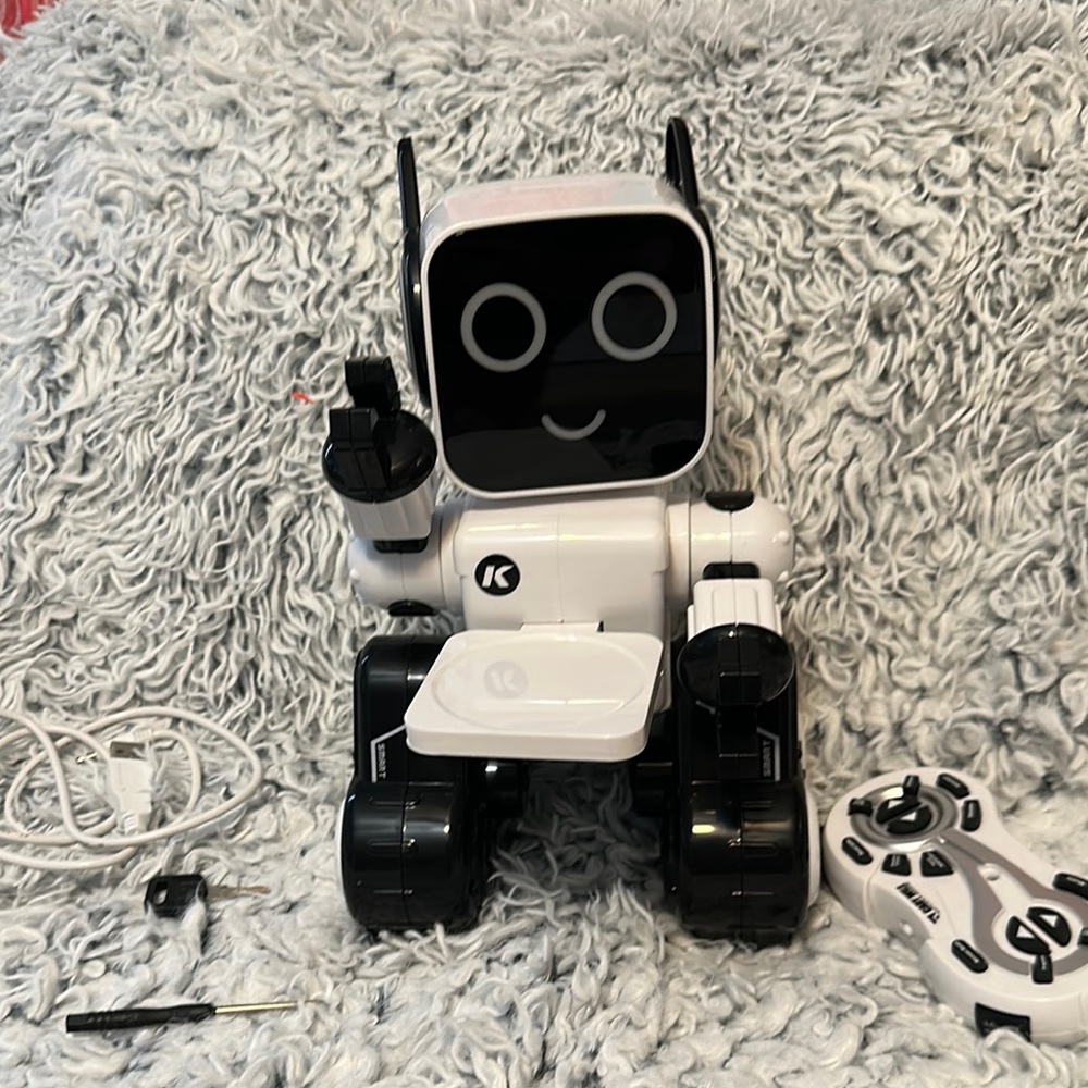 Interactive Black and White Robot with Remote new never used.